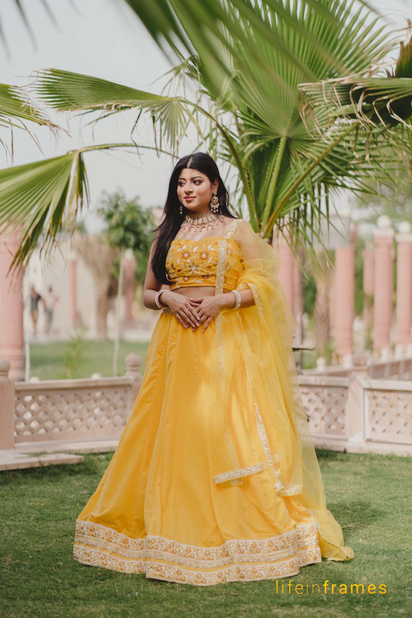 Ethereal Elegance Yellow Lehenga