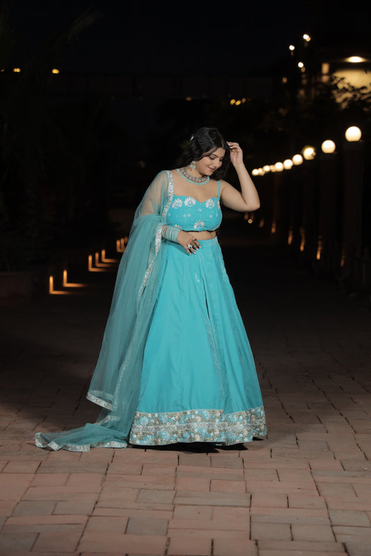 Royal Hues Blue Lehenga